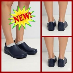Sticky Shoes 14 Clogs Non-Slip‎ Pro Nursing Chef Blue New Waterproof Work